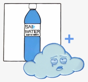 Sad Water Bottle Cloud Enamel Pin Special" 				 Srcset="data, HD Png Download, Free Download